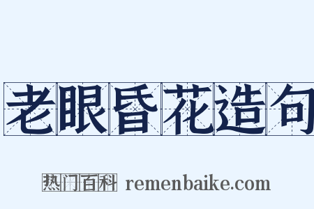 老眼昏花造句是什么意思的图片